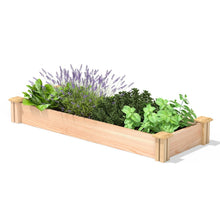 Load image into Gallery viewer, 16 in x 48 in Low Profile Cedar Raised Garden Bed - Made In USA
