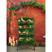 Load image into Gallery viewer, 4 FT 5 Tier Green Vertical Garden Indoor/Outdoor Elevated Planter
