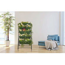 Load image into Gallery viewer, 4 FT 5 Tier Green Vertical Garden Indoor/Outdoor Elevated Planter
