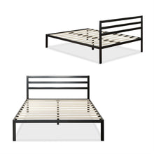 Load image into Gallery viewer, King Metal Platform Bed Frame with Headboard and Wood Slats
