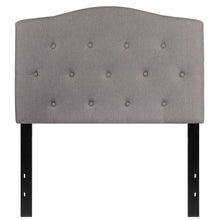 Load image into Gallery viewer, Twin size Light Grey Upholstered Button Tufted Headboard
