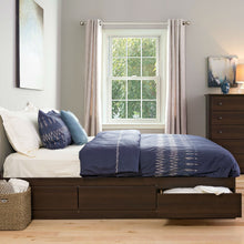Load image into Gallery viewer, King size Modern Espresso Platform Bed Frame with 6 Storage Drawers
