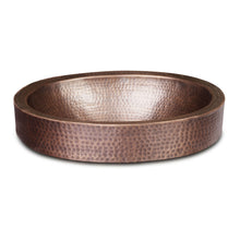 Load image into Gallery viewer, Oval Hammered Copper Bathroom Sink Drop-in or Vessel
