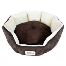 Load image into Gallery viewer, Mocha Beige Round Oval Pet Bed for Small Dogs or Cats
