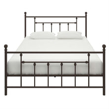 Load image into Gallery viewer, Queen Metal Platform Bed Frame with Headboard and Footboard in Bronze Finish
