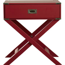 Load image into Gallery viewer, Modern 1-Drawer French Dovetail End Table Nightstand in Red Wood
