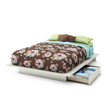 Load image into Gallery viewer, Queen size Modern Platform Bed with 2 Storage Drawers in White Finish
