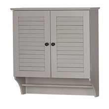 Load image into Gallery viewer, Wall Mounted Bathroom Cabinet with Shelves and Towel Bar in Taupe
