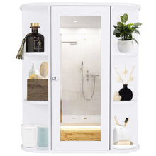 Load image into Gallery viewer, White Bathroom Wall Mounted Medicine Cabinet with Storage Shelves

