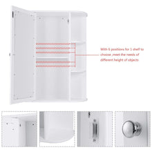 Load image into Gallery viewer, White Bathroom Wall Mounted Medicine Cabinet with Storage Shelves
