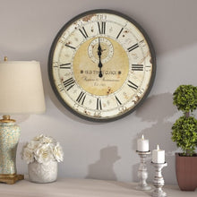 Load image into Gallery viewer, Vintage Oversized Distressed Metal Wall Clock
