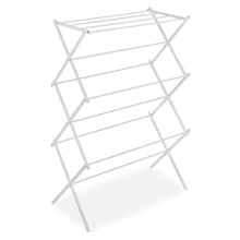 Load image into Gallery viewer, White Folding Laundry Dryer Clothes Drying Rack - Sturdy Steel Desig
