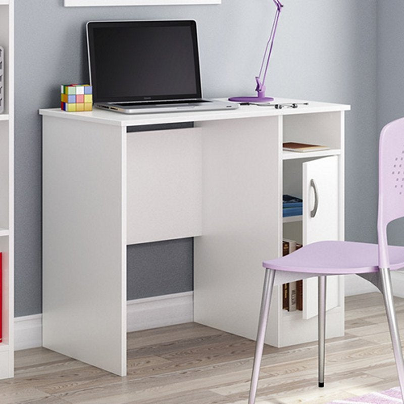 White Computer Desk - Great for Small Home Office Space